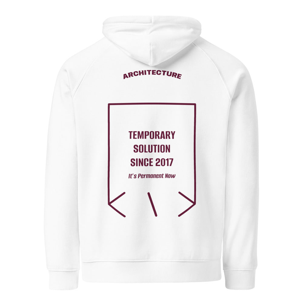 Temporary Solution Since 2017 — White Burgundy back mockup