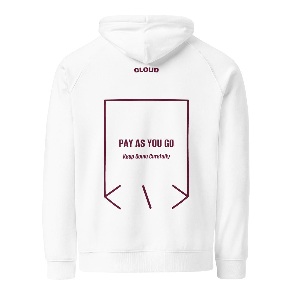 Pay As You Go — White Burgundy back mockup