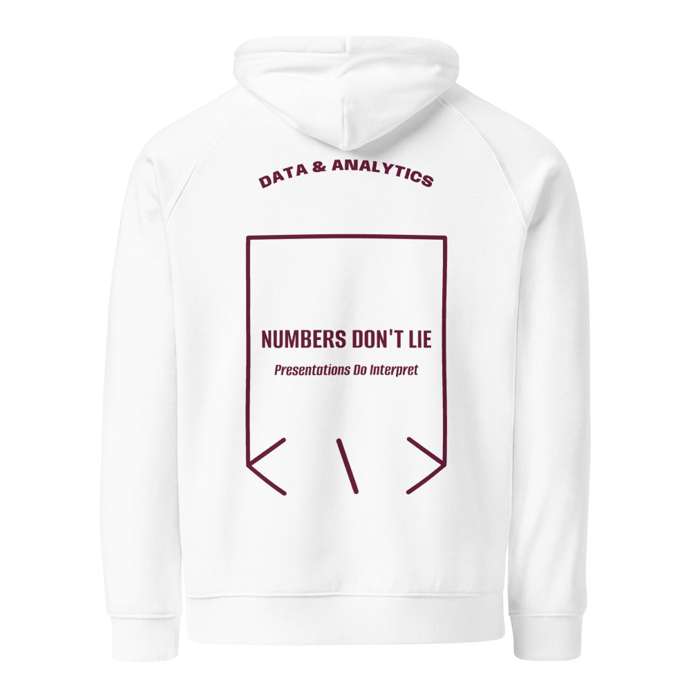 Numbers Don't Lie — White Burgundy back mockup