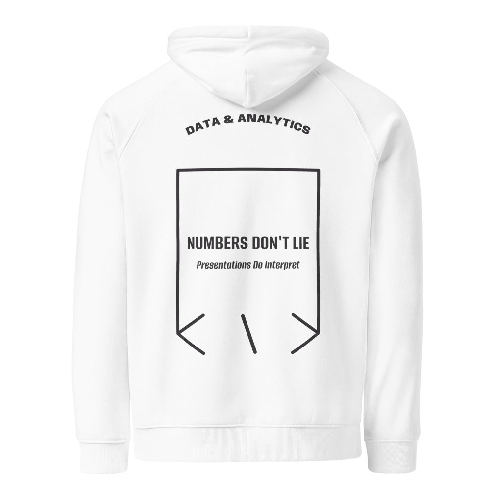 Numbers Don't Lie — White Charcoal Melange back mockup