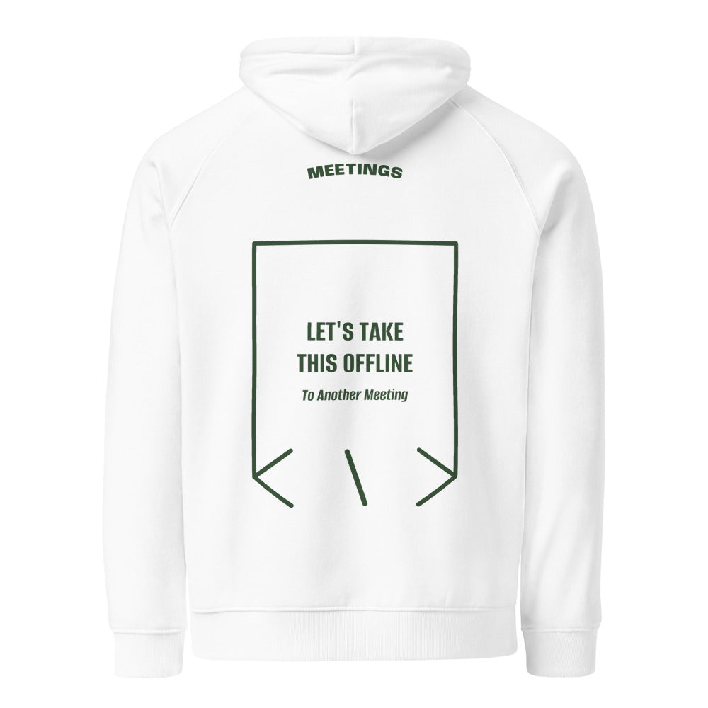 Let's Take This Offline — White Bottle green back mockup