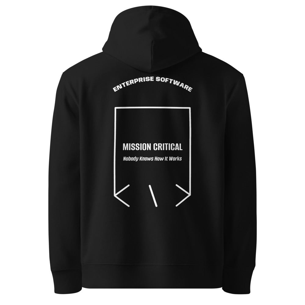 Mission Critical — Black White back mockup