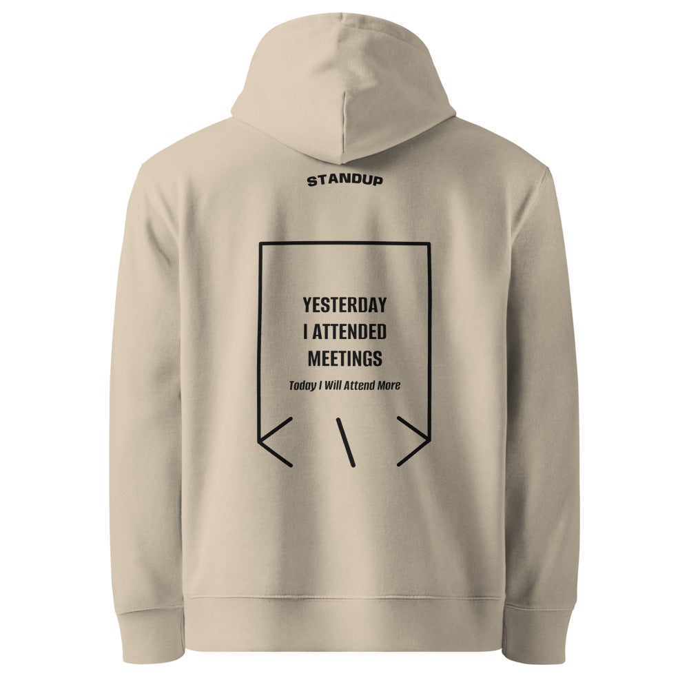 Yesterday I Attended Meetings — Desert Dust Black back mockup