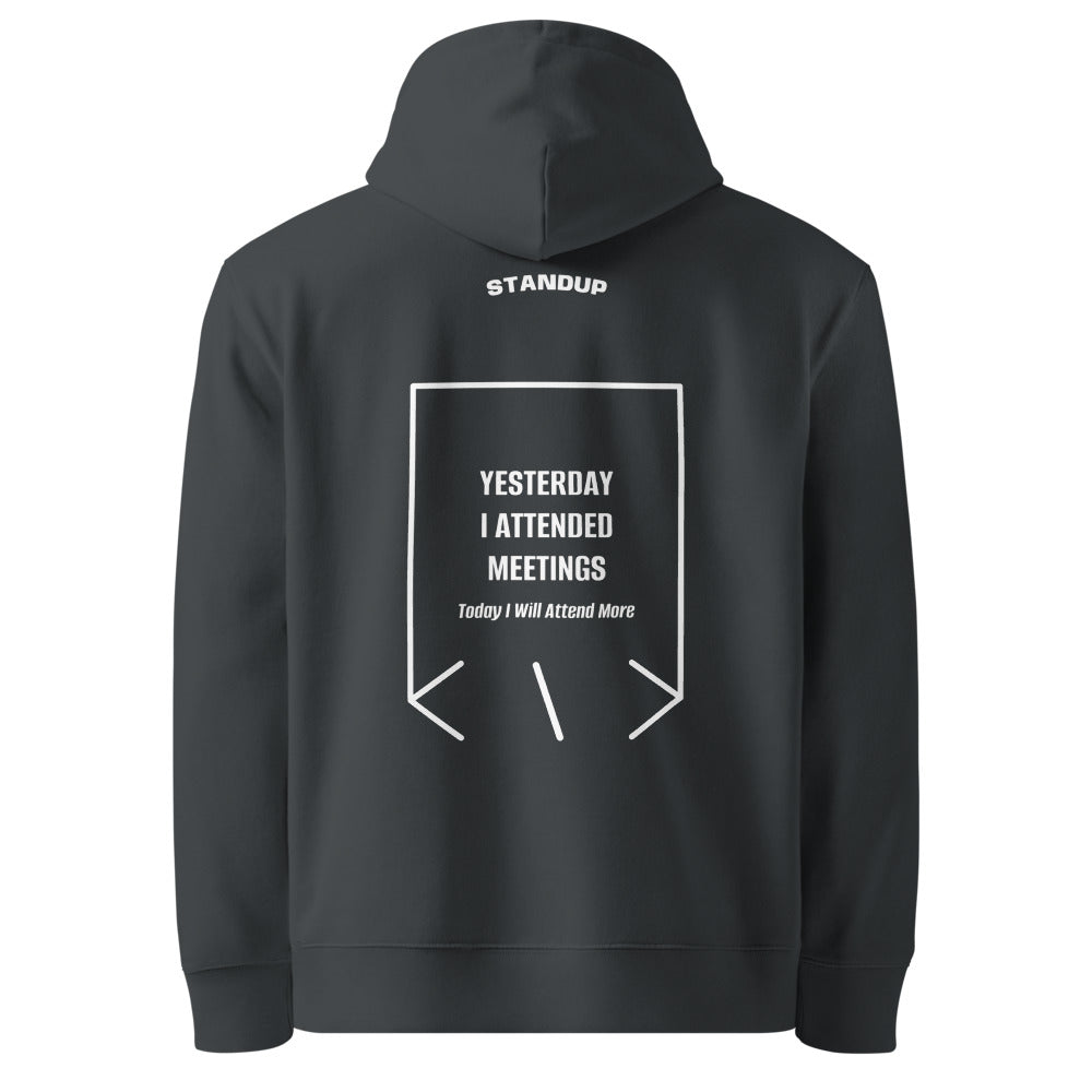 Yesterday I Attended Meetings — India Ink Grey White back mockup