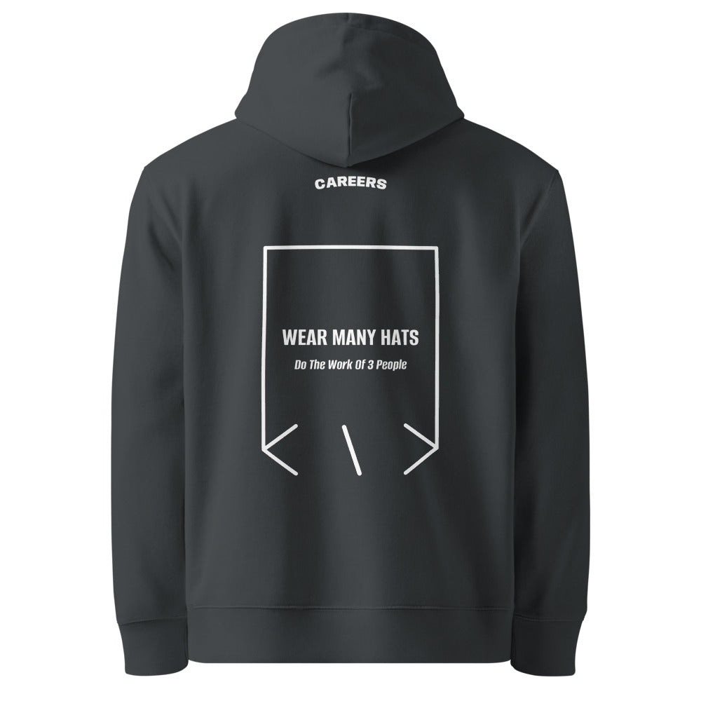 Wear Many Hats — India Ink Grey White back mockup