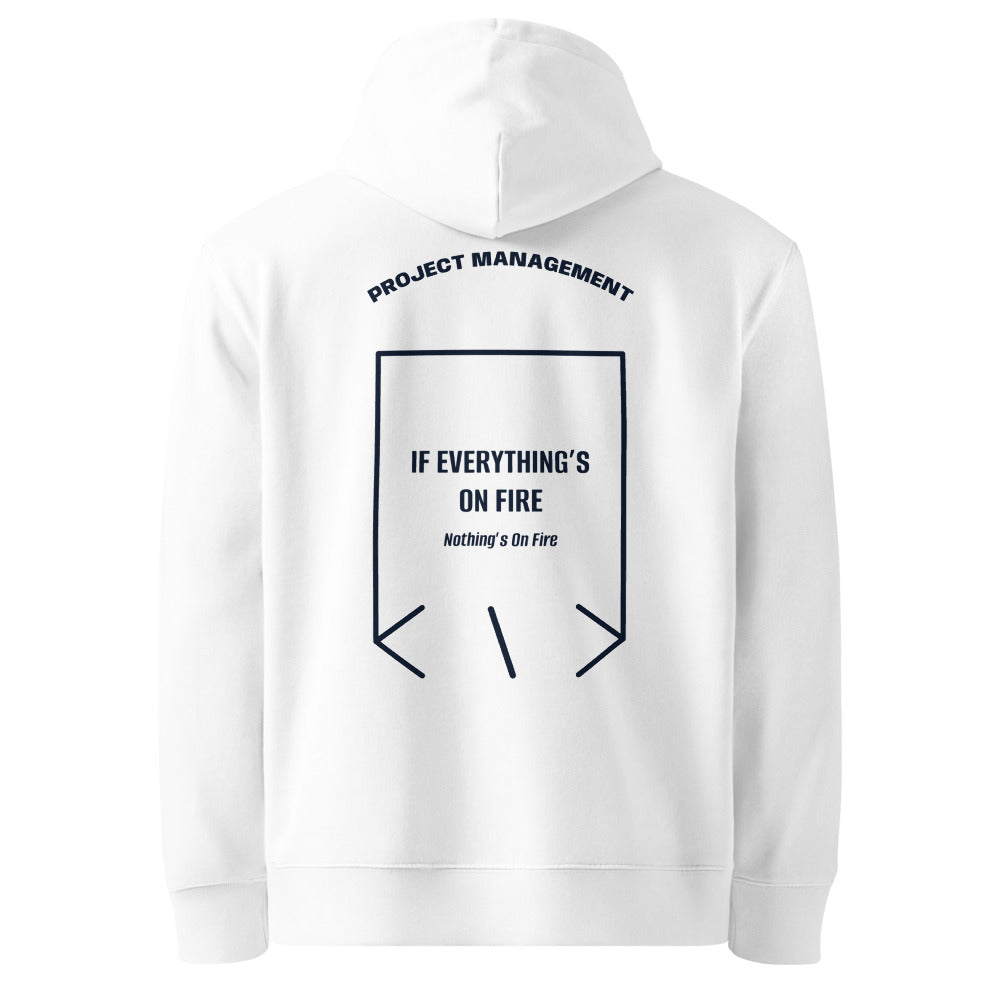 If Everything’s On Fire — White French Navy back mockup