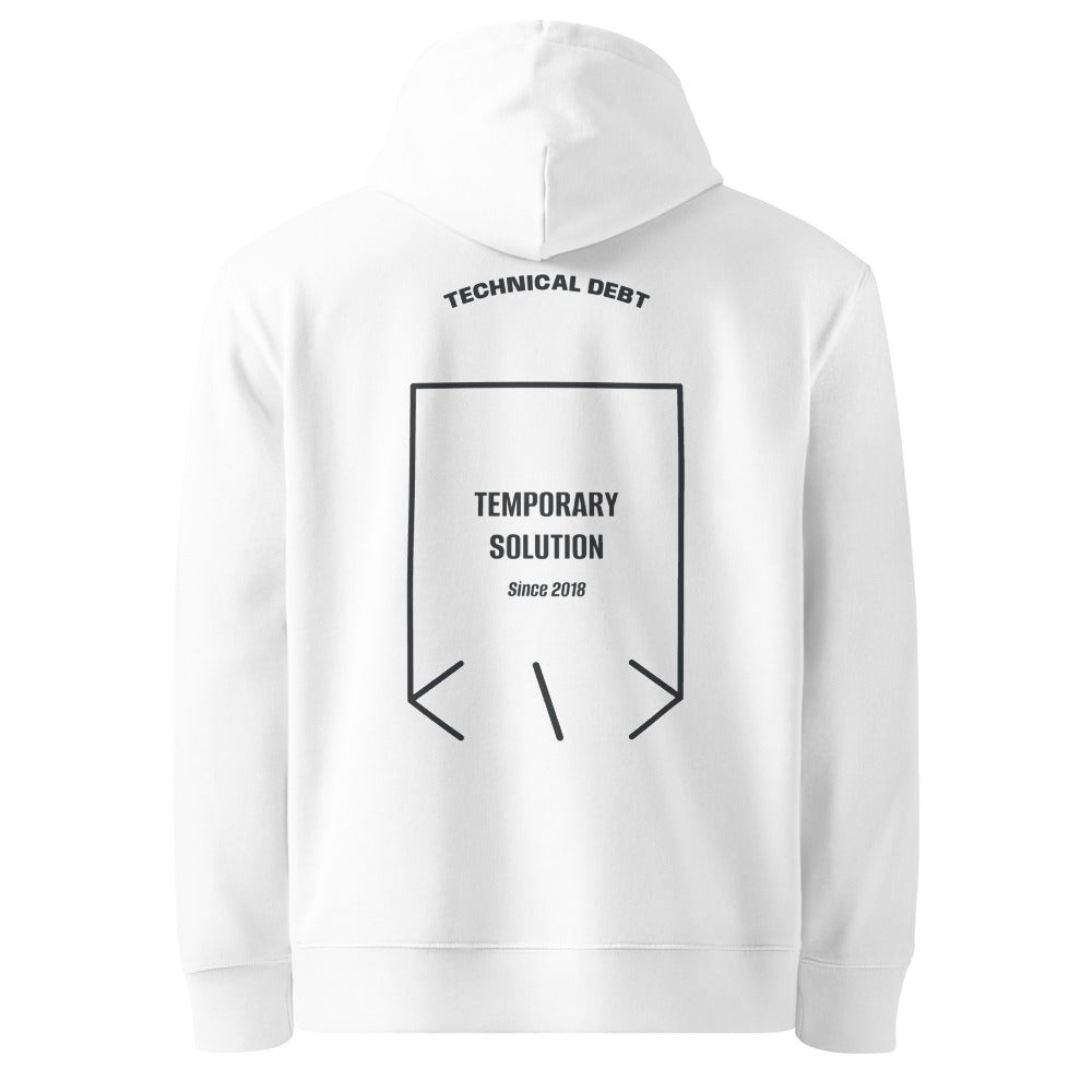 Temporary Solution — White India Ink Grey back mockup