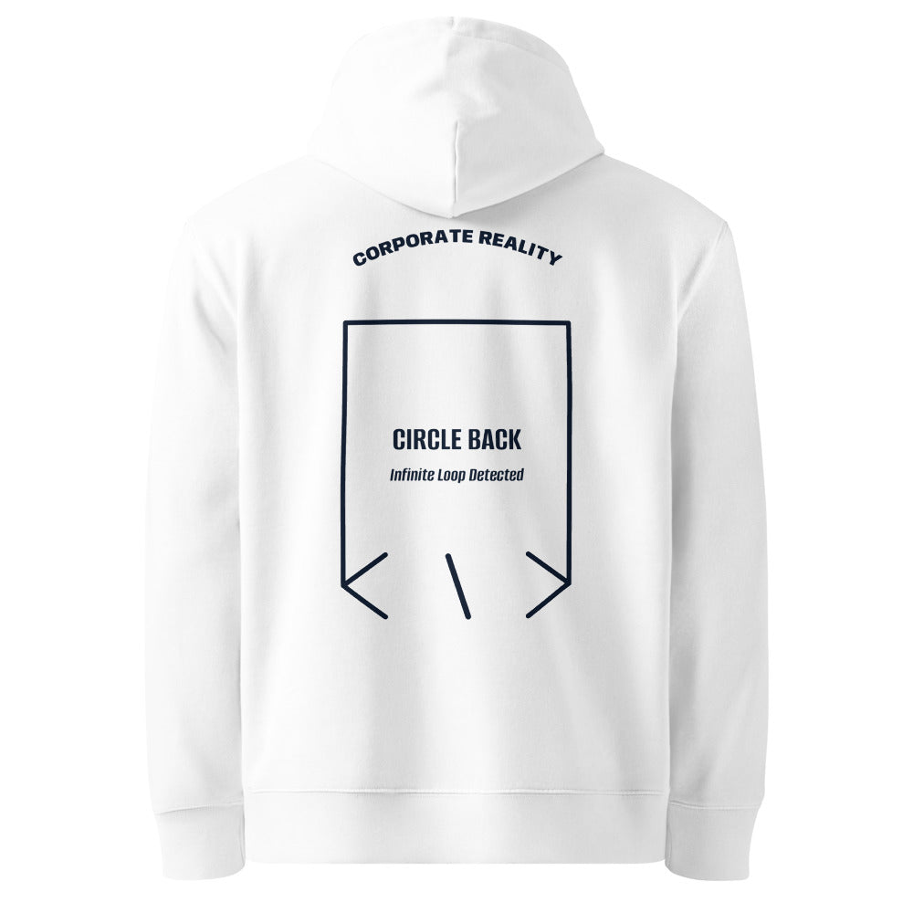 Circle Back — White French Navy back mockup