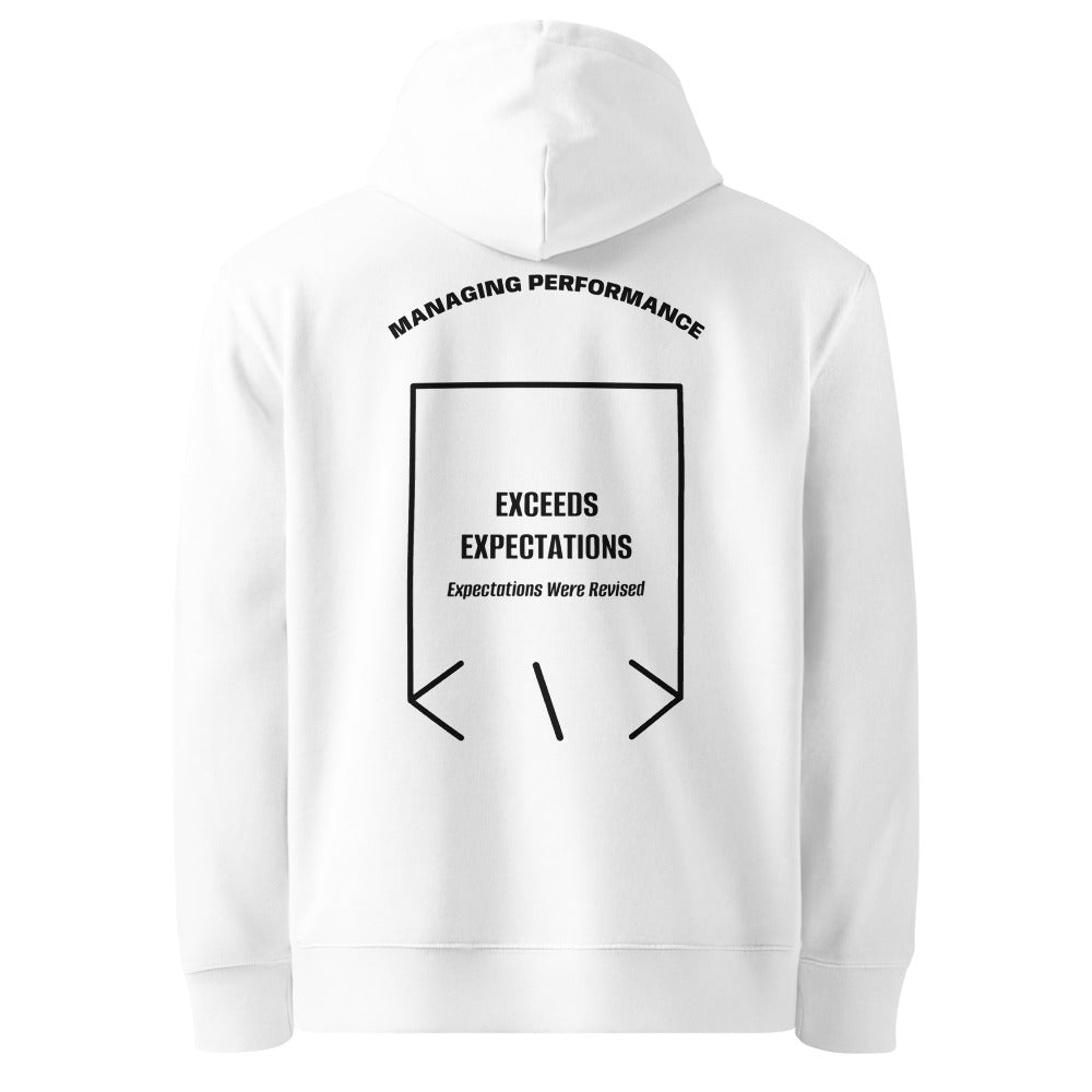 Exceeds Expectations — White Black back mockup