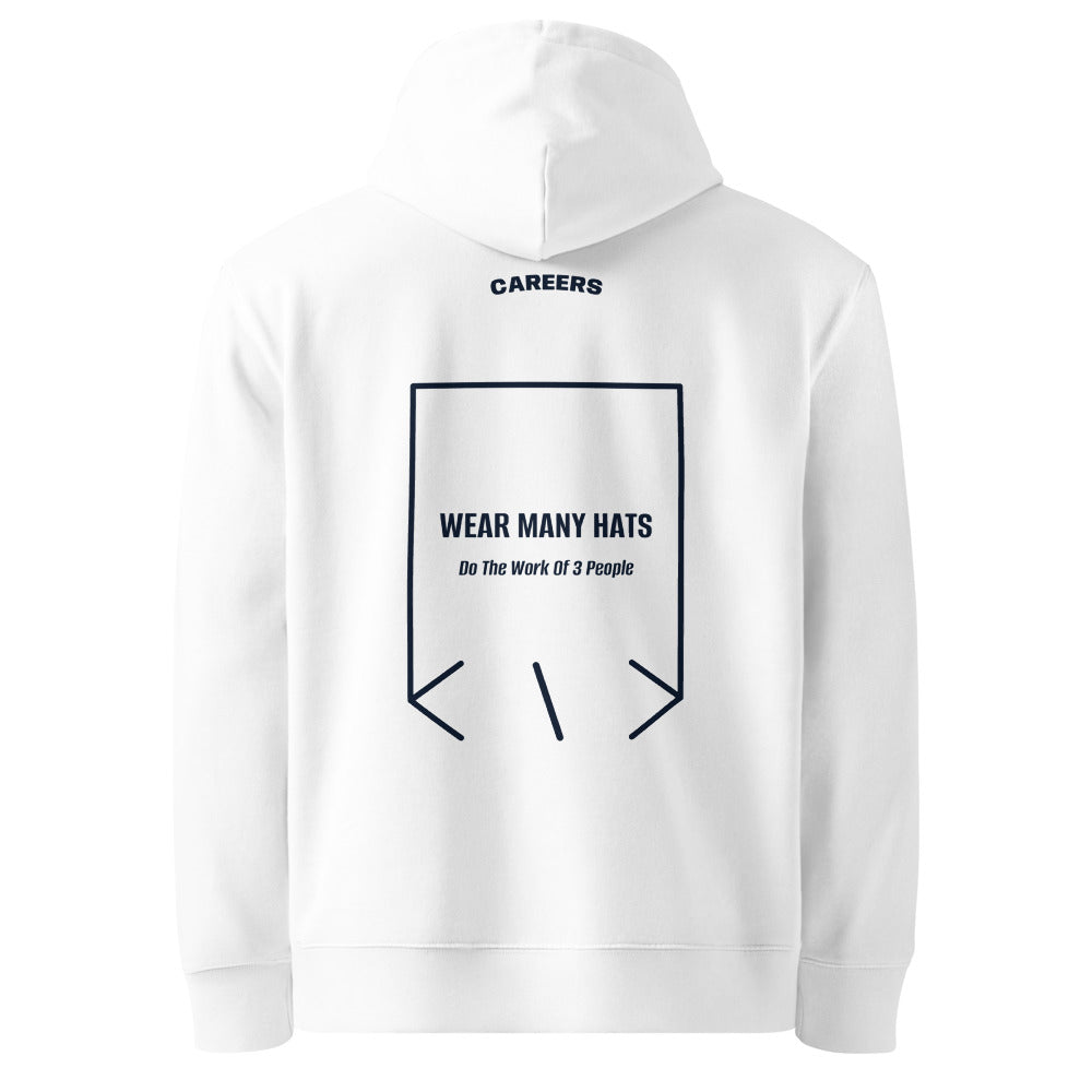 Wear Many Hats — White French Navy back mockup