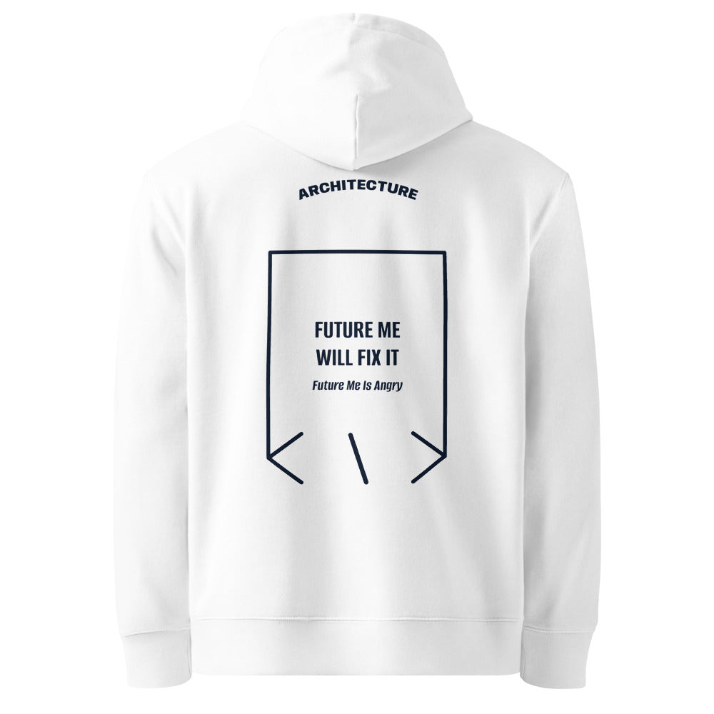 Future Me Will Fix It — White French Navy back mockup