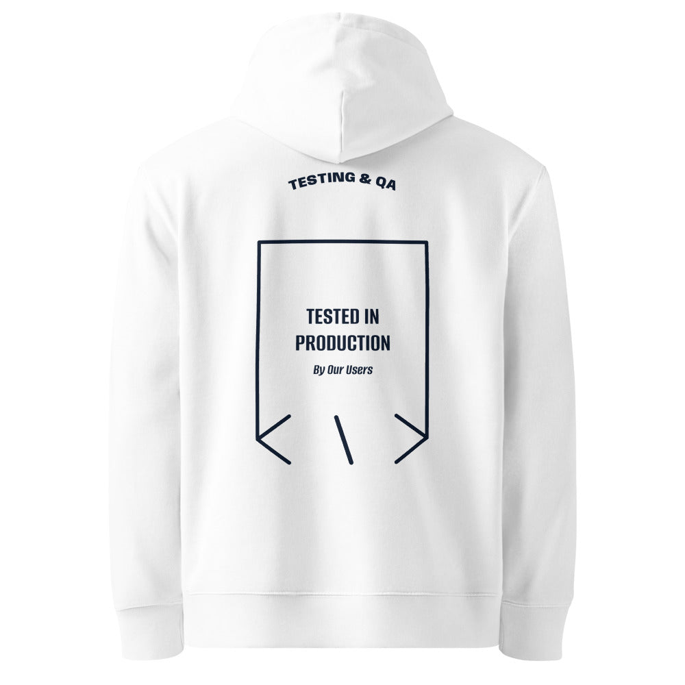 Tested In Production — White French Navy back mockup