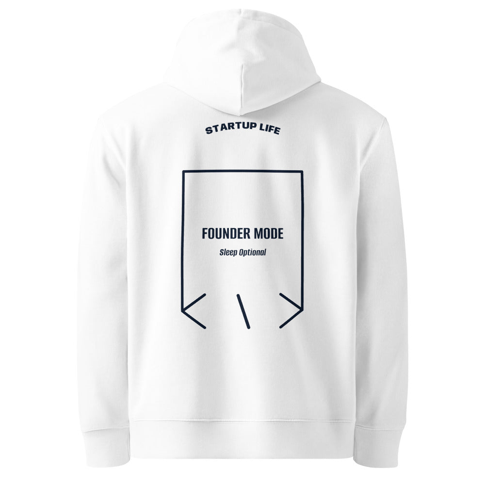 Founder Mode — White French Navy back mockup