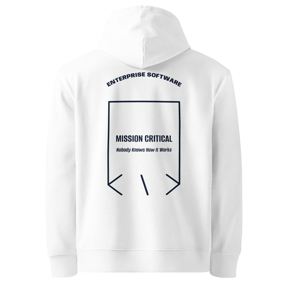 Mission Critical — White French Navy back mockup