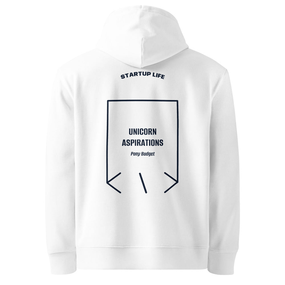 Unicorn Aspirations — White French Navy back mockup