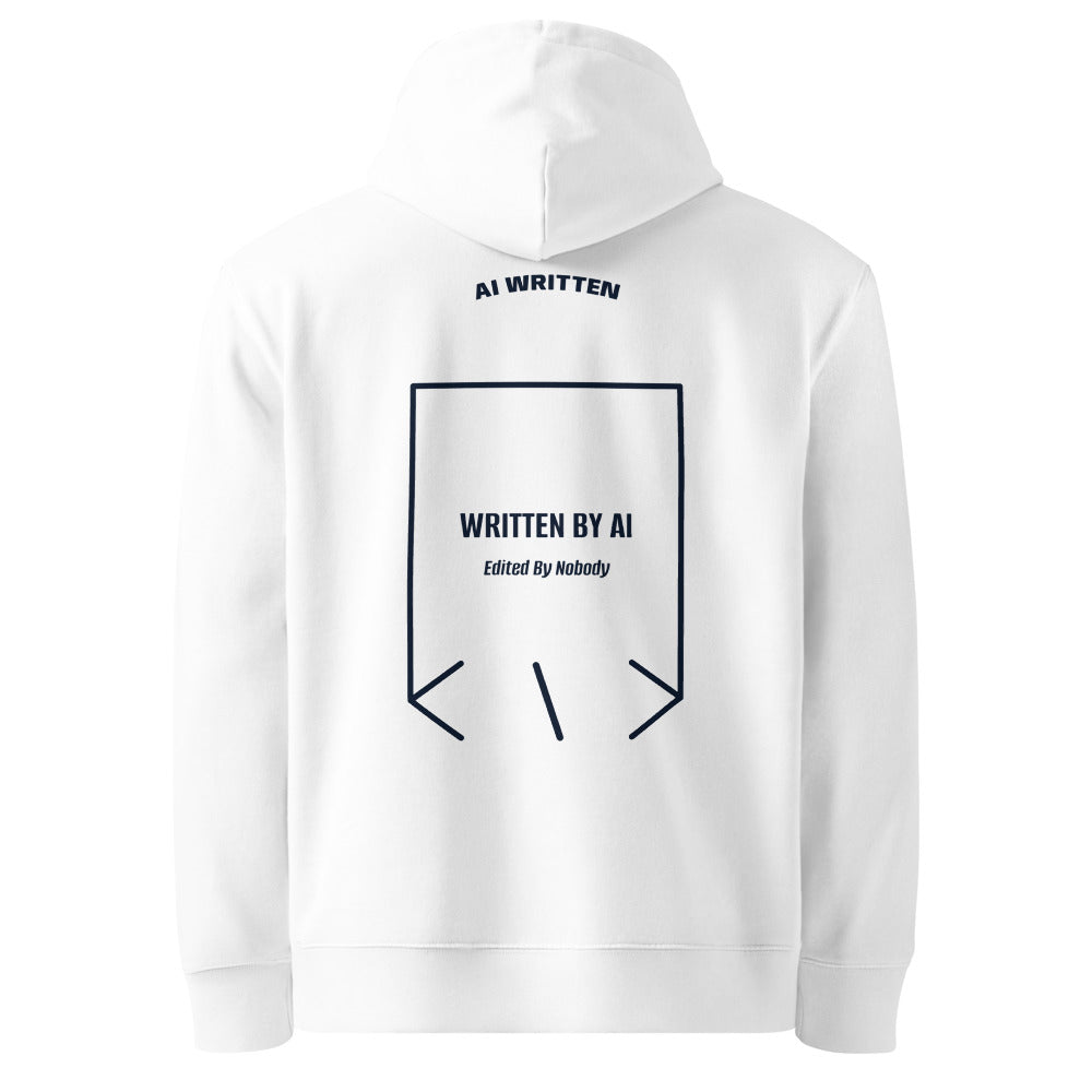 Written By AI — White French Navy back mockup