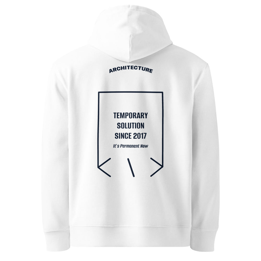 Temporary Solution Since 2017 — White French Navy back mockup