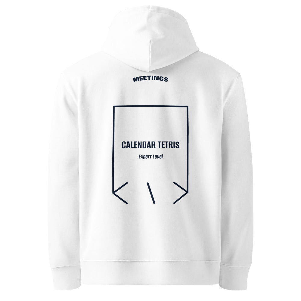 Calendar Tetris — White French Navy back mockup