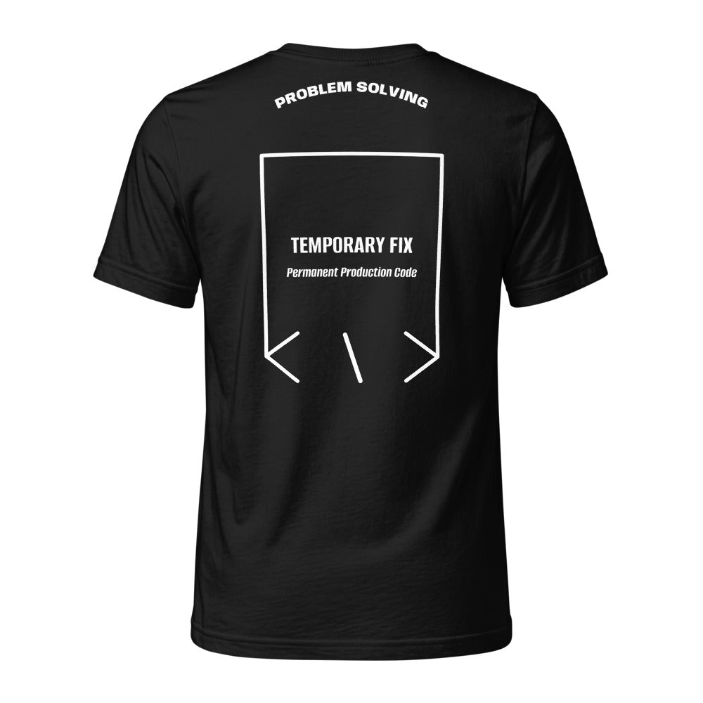 Temporary Fix — Black White back mockup