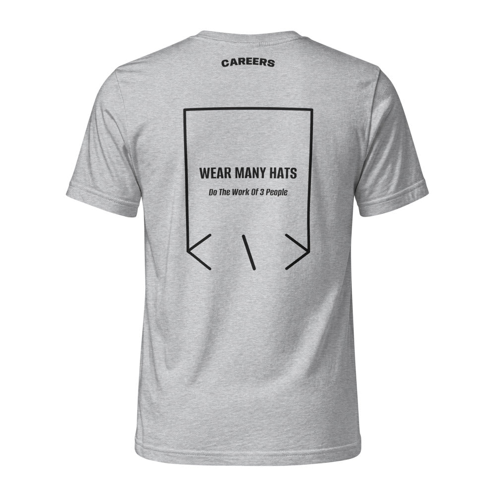Wear Many Hats — Heather Grey Black back mockup