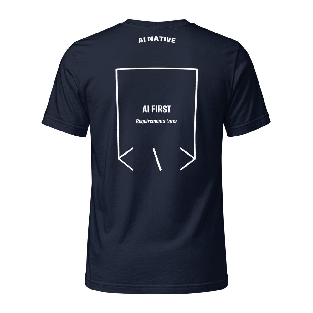 AI First — Navy White back mockup