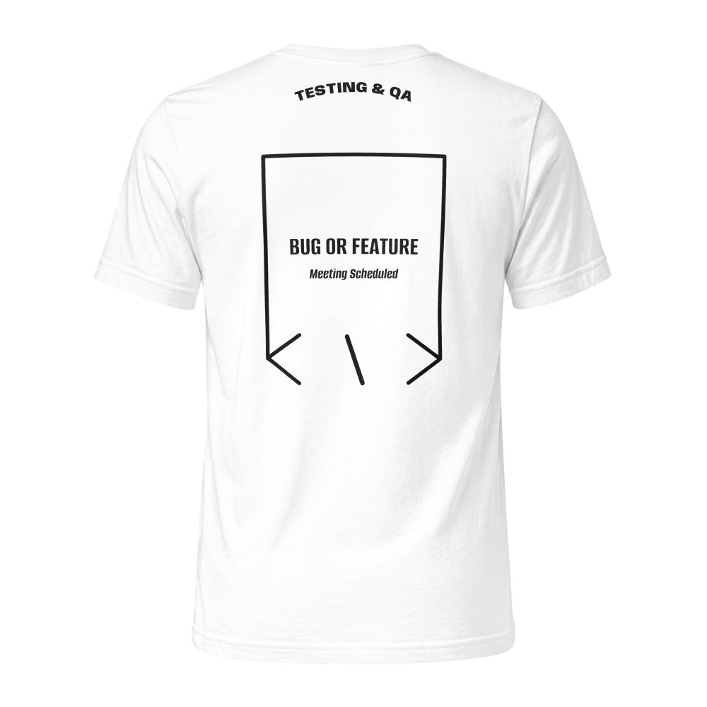 Bug Or Feature — White Black back mockup