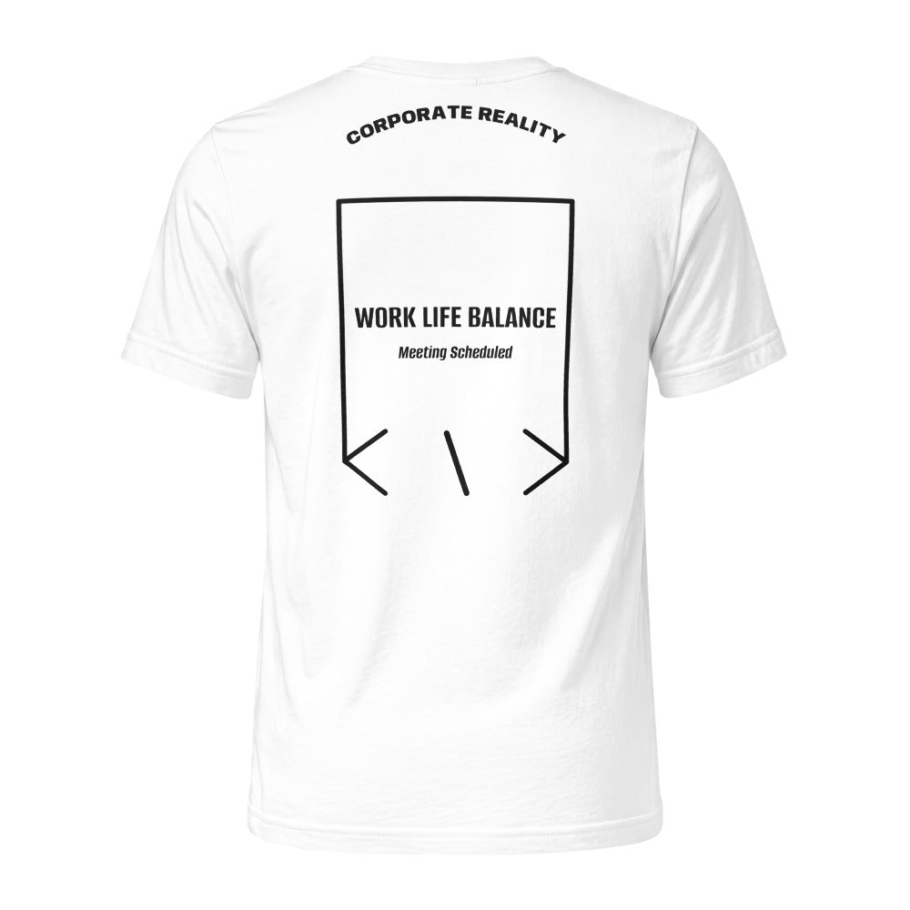 Work Life Balance — White Black back mockup