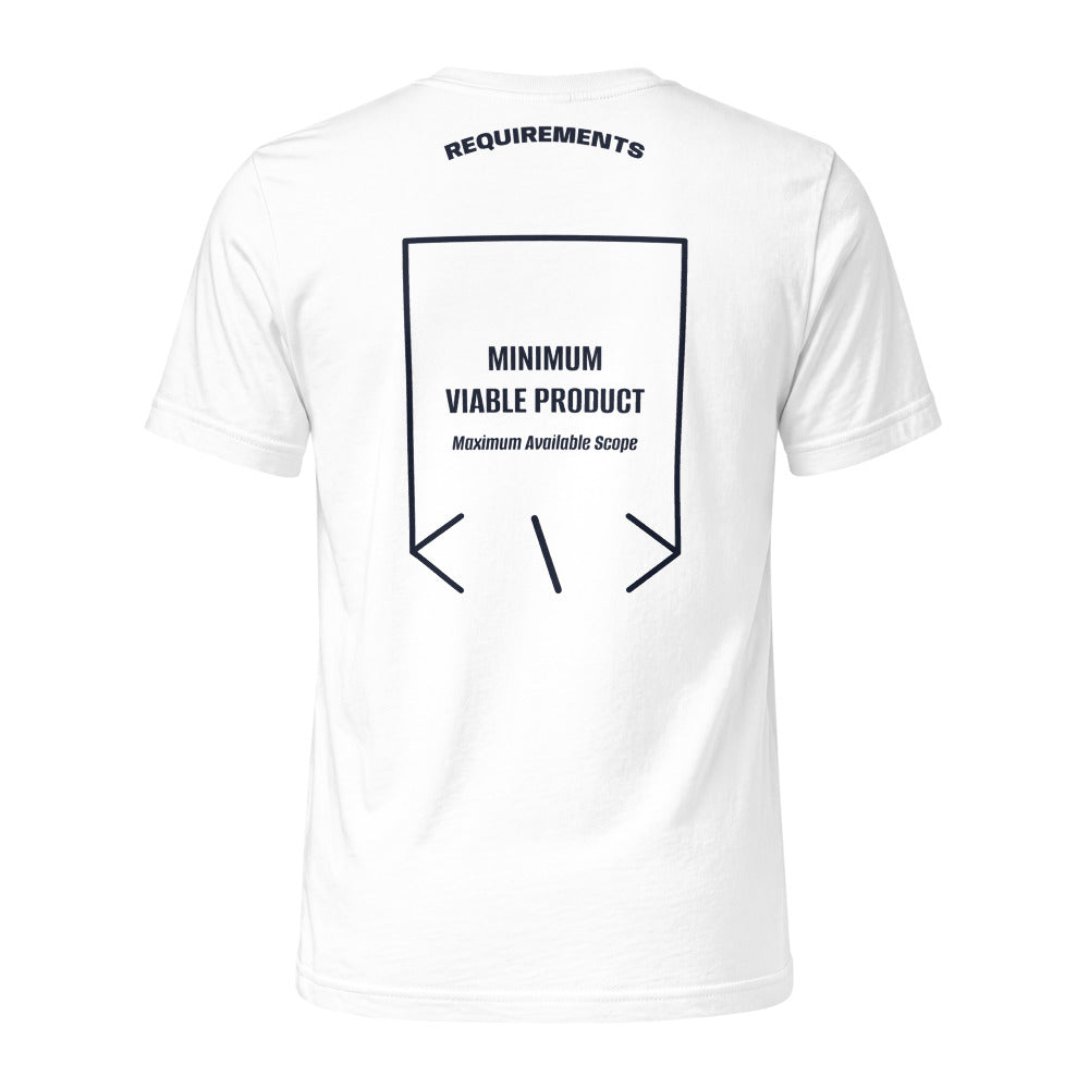 Minimum Viable Product — White Navy back mockup