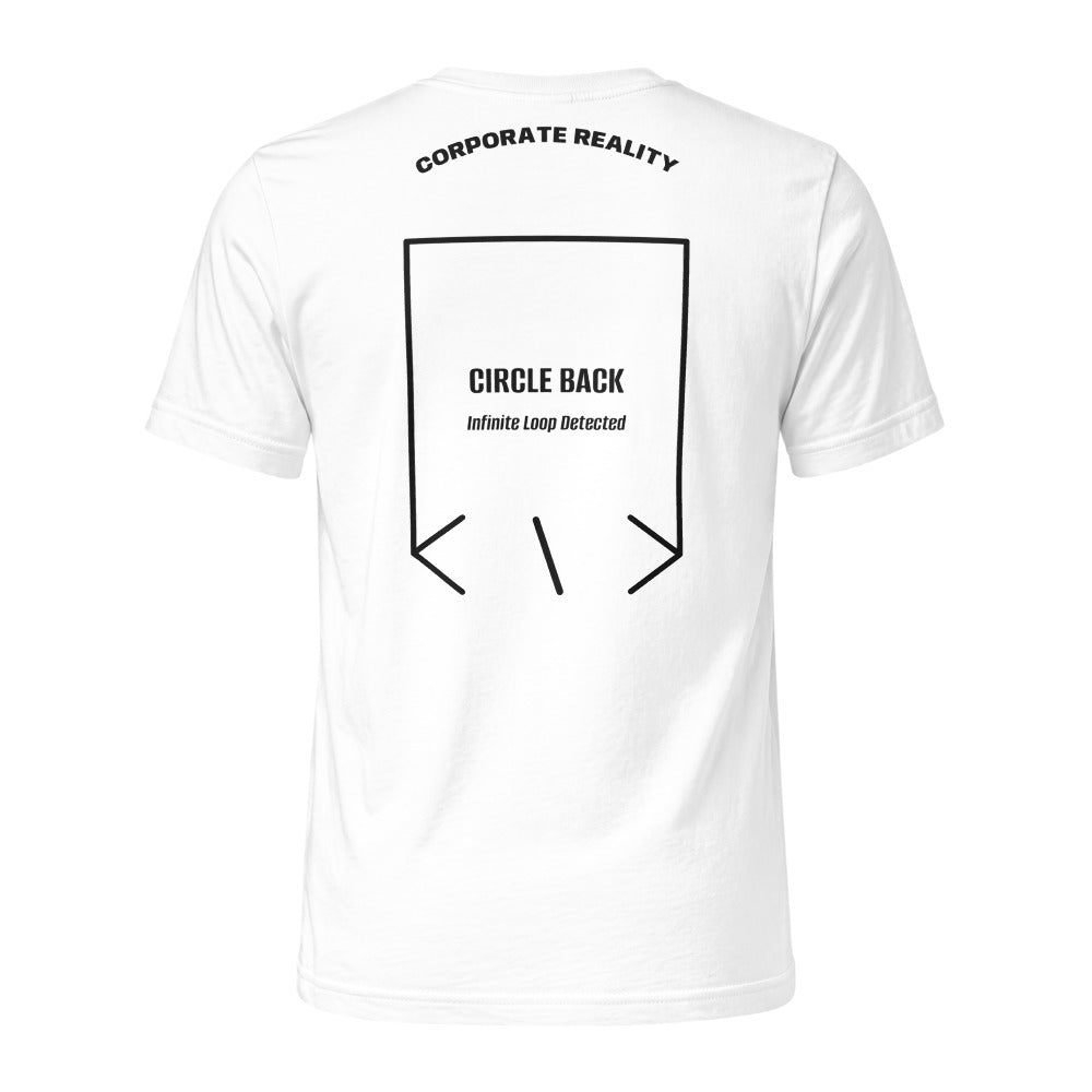 Circle Back — White Black back mockup