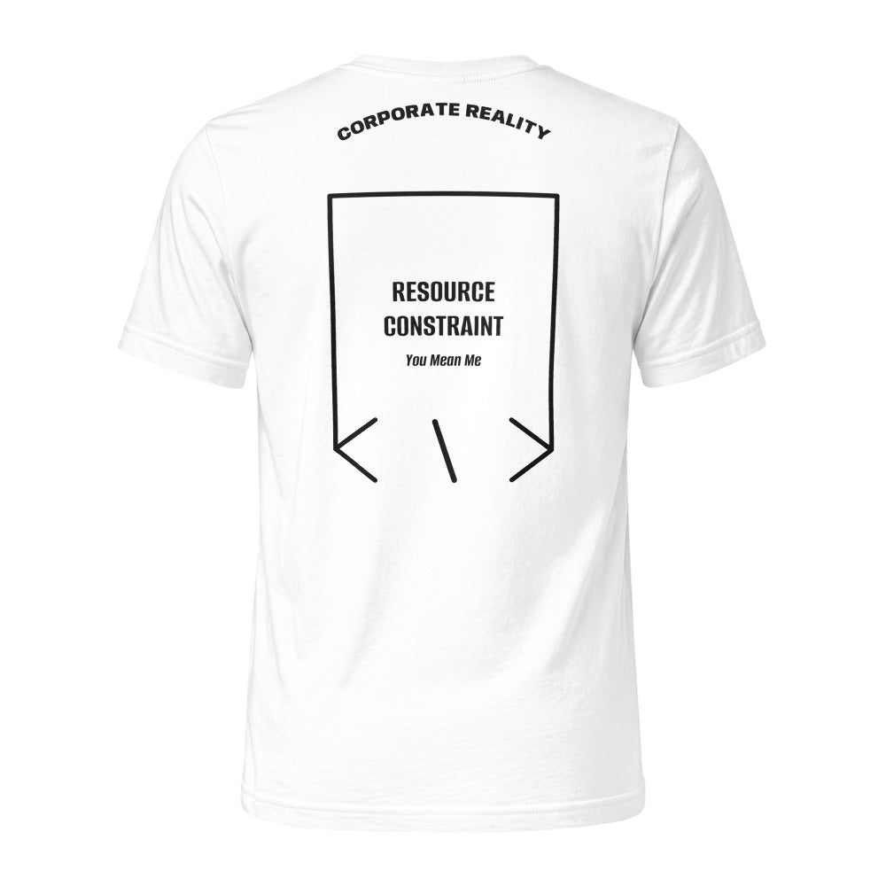 Resource Constraint — White Black back mockup
