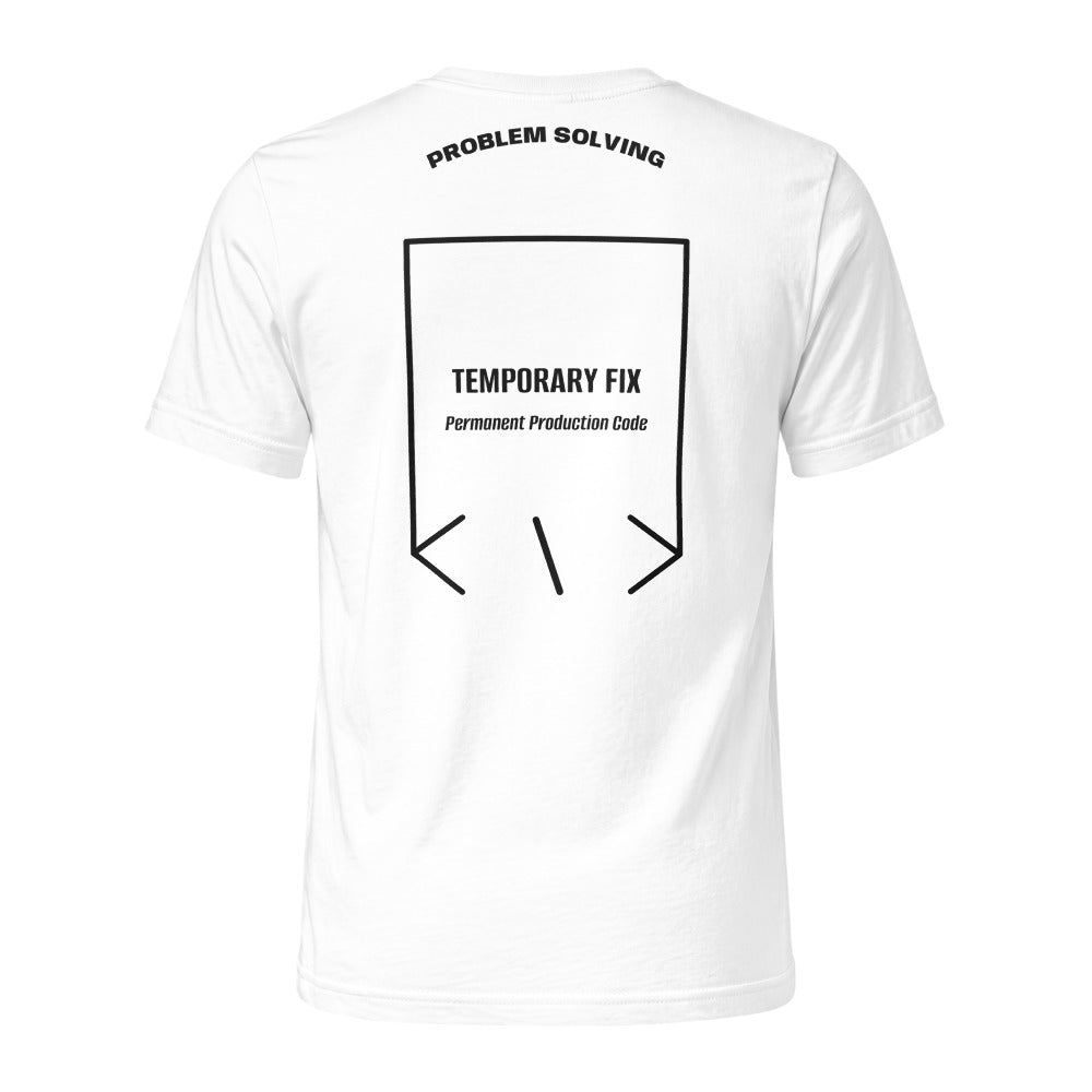 Temporary Fix — White Black back mockup