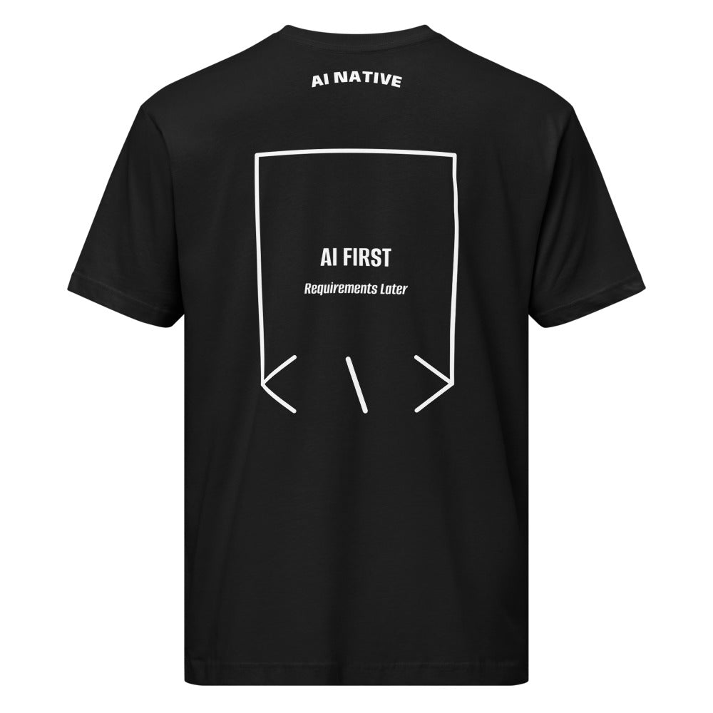 AI First — Black White back mockup