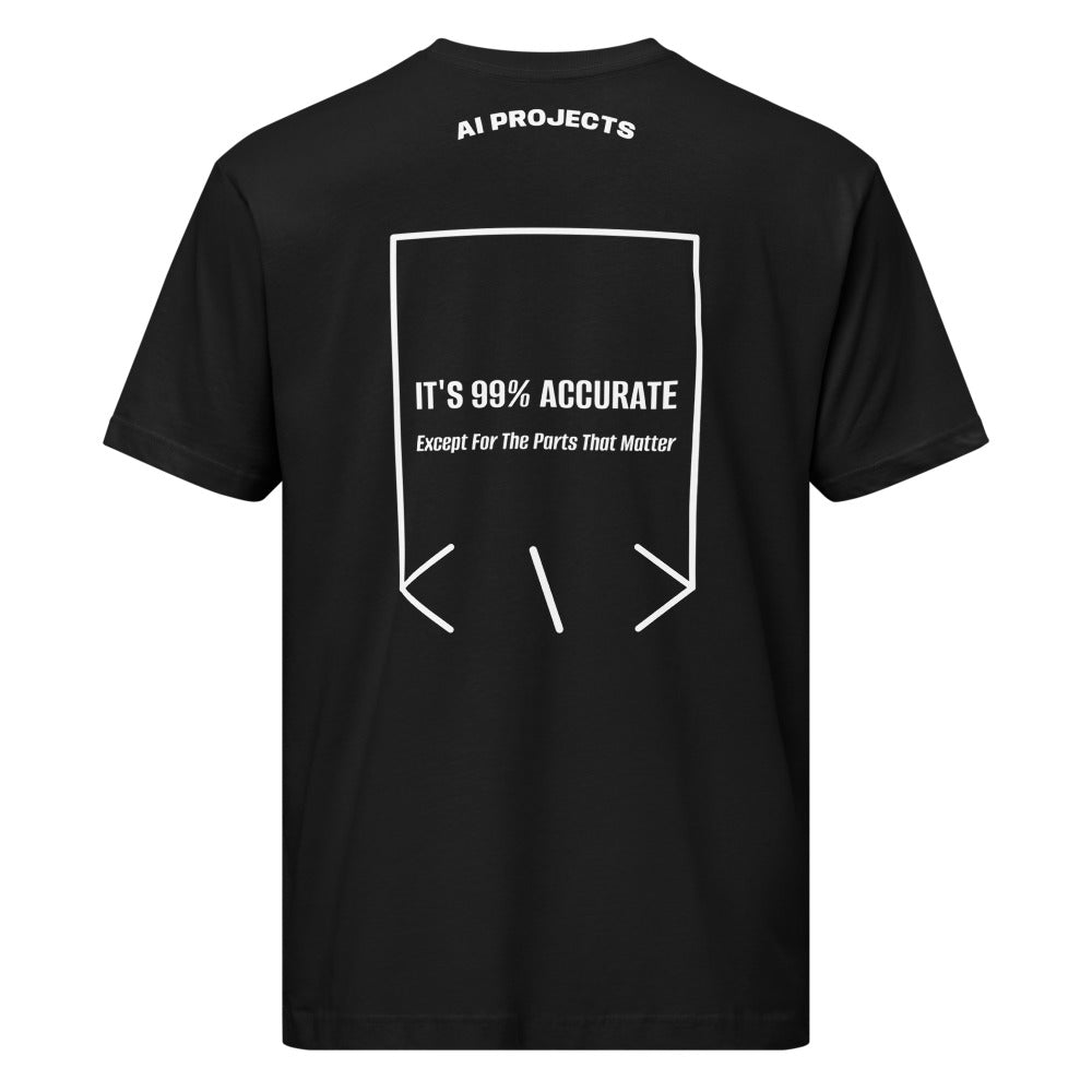 It's 99% Accurate — Black White back mockup