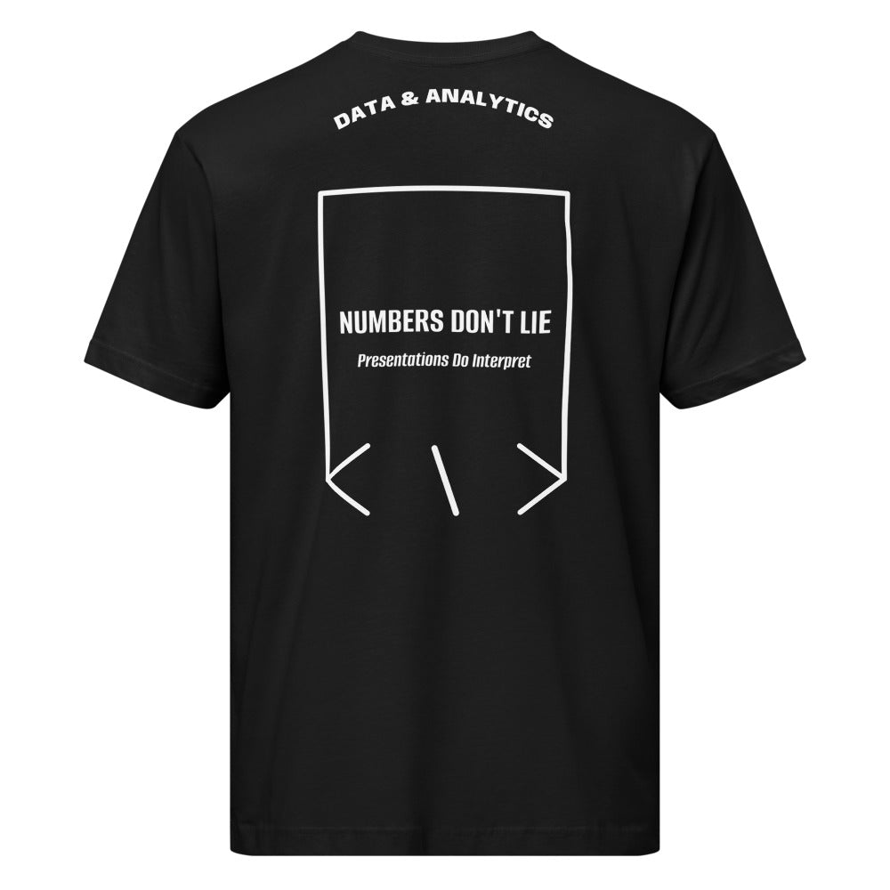 Numbers Don't Lie — Black White back mockup