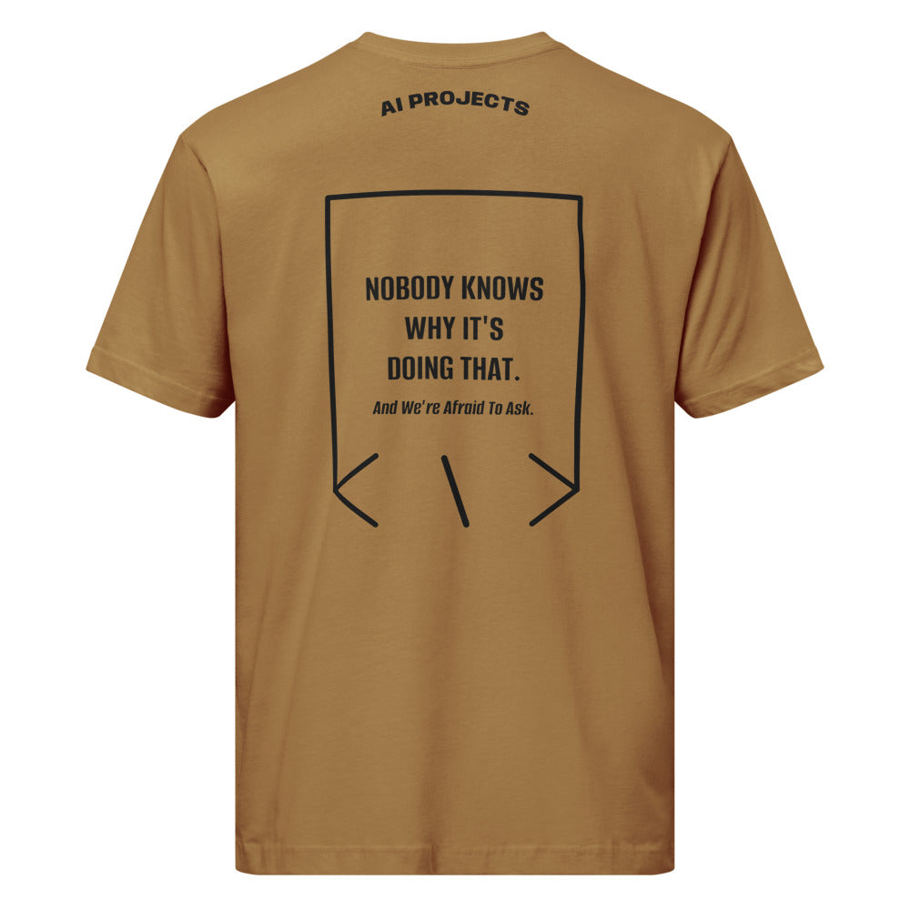 Nobody Knows Why It's Doing That. — Coyote Brown Black back mockup