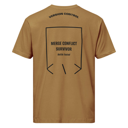 Merge Conflict Survivor — secondary back mockup