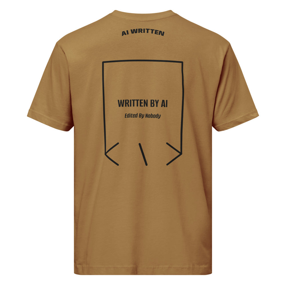 Written By AI — Coyote Brown Black back mockup
