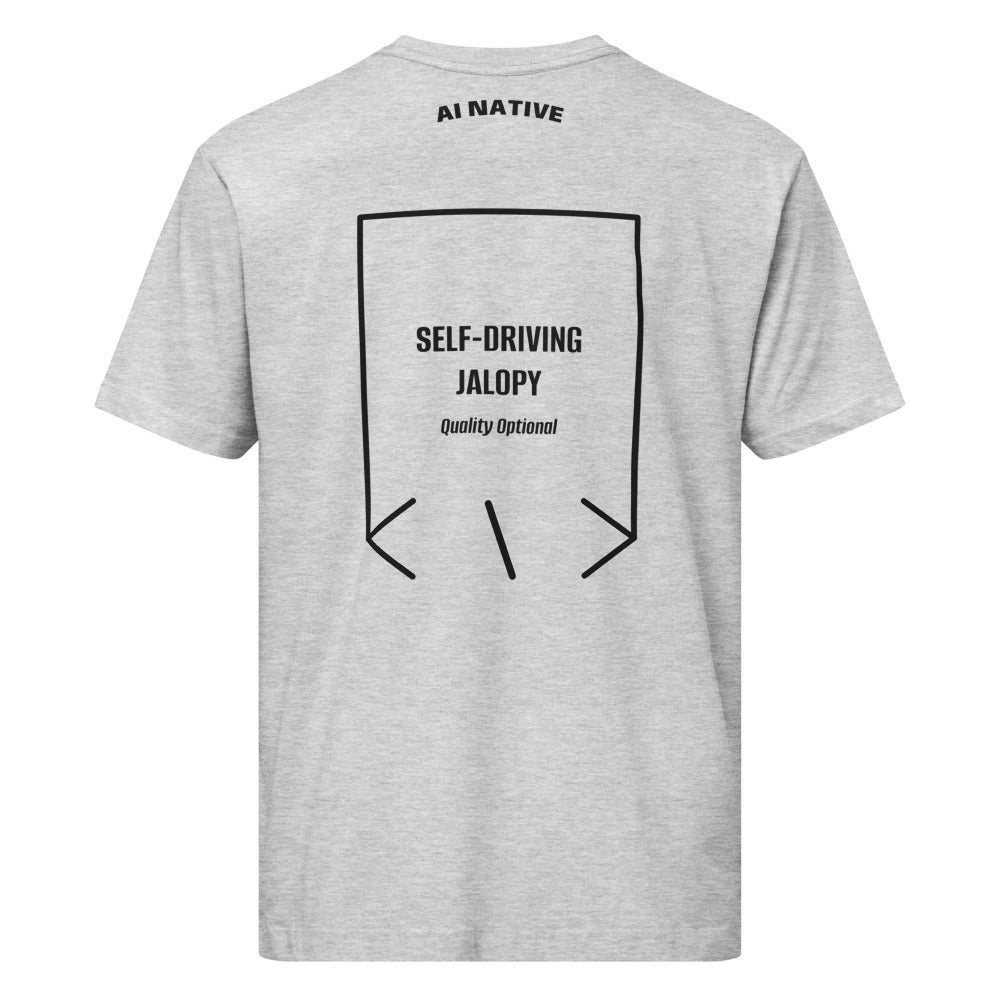 Self-Driving Jalopy — Heather Black back mockup