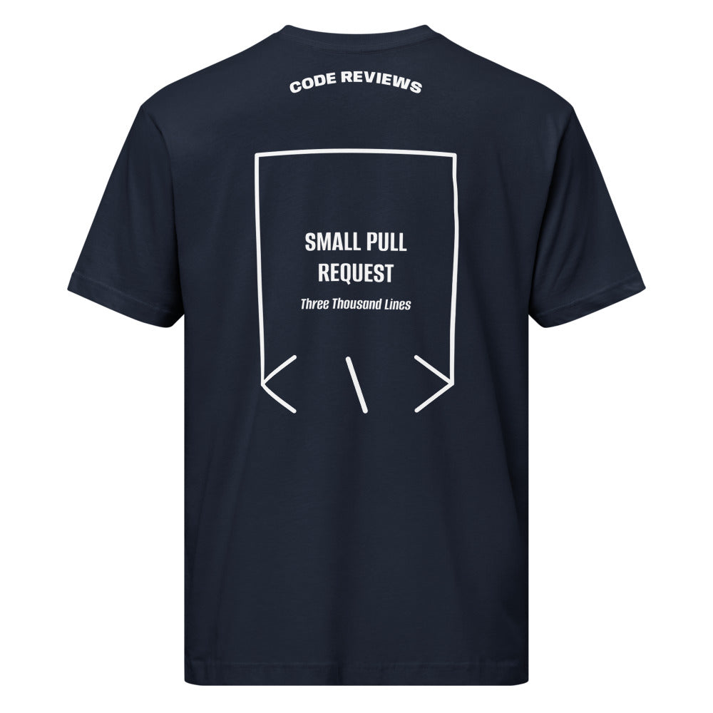 Small Pull Request — Navy White back mockup
