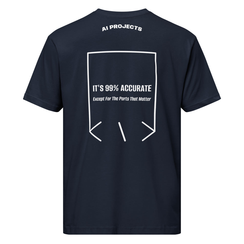 It's 99% Accurate — Navy White back mockup