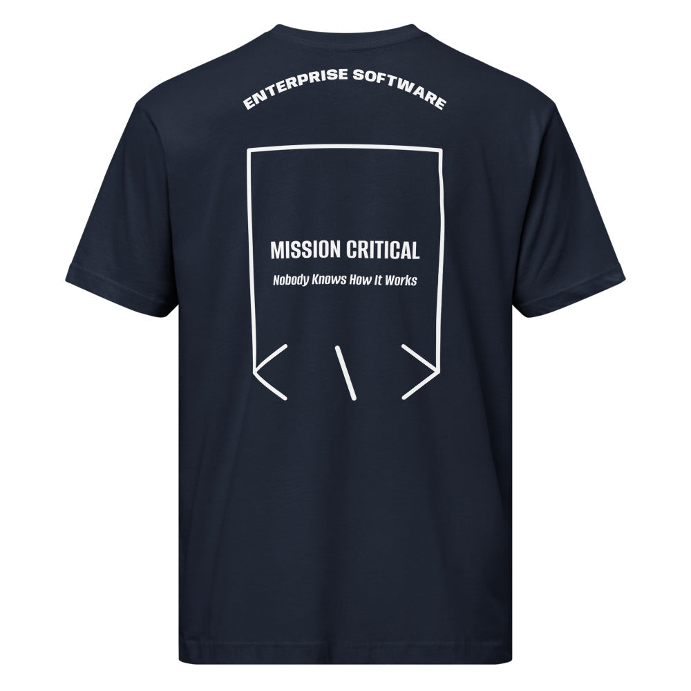 Mission Critical — Navy White back mockup