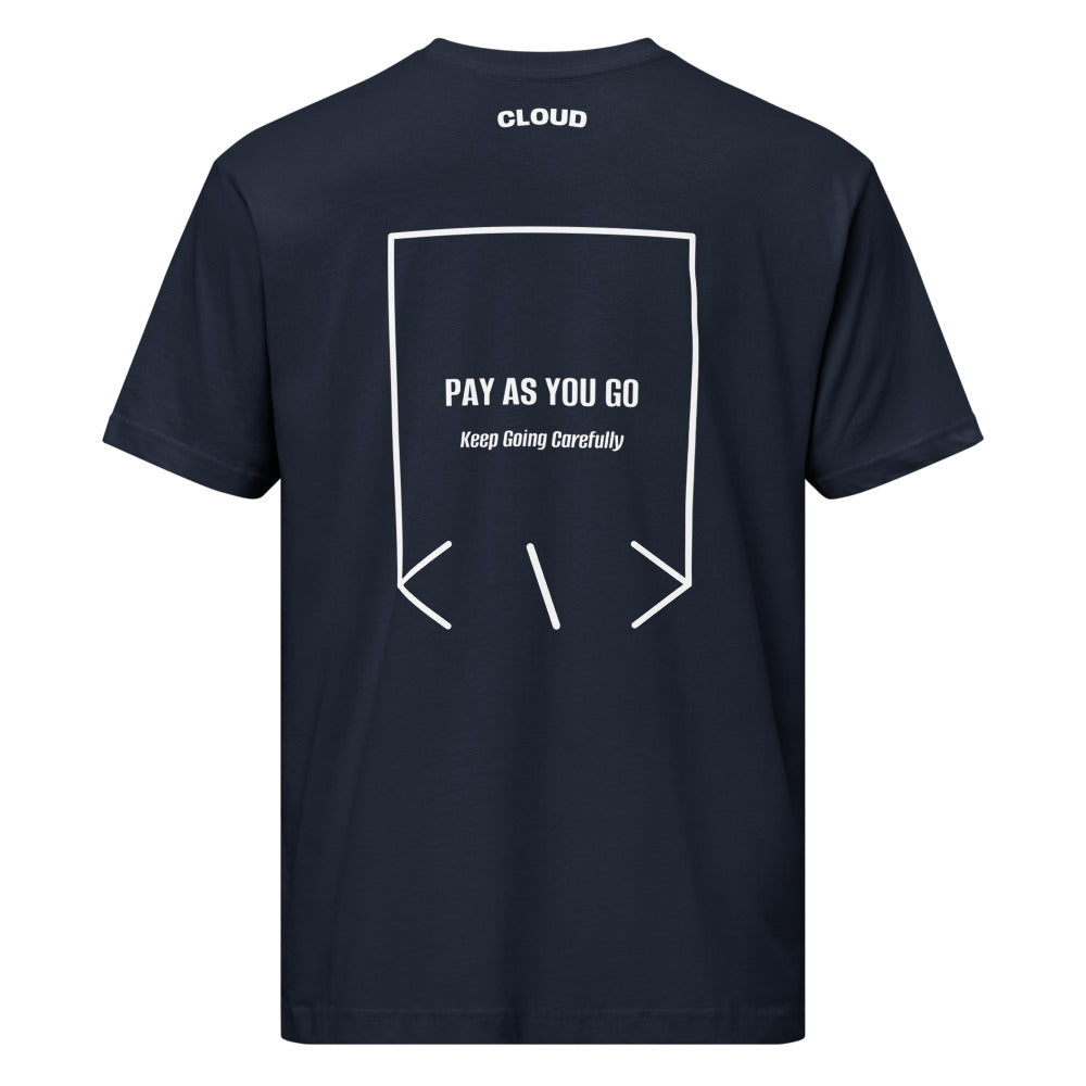 Pay As You Go — Navy White back mockup