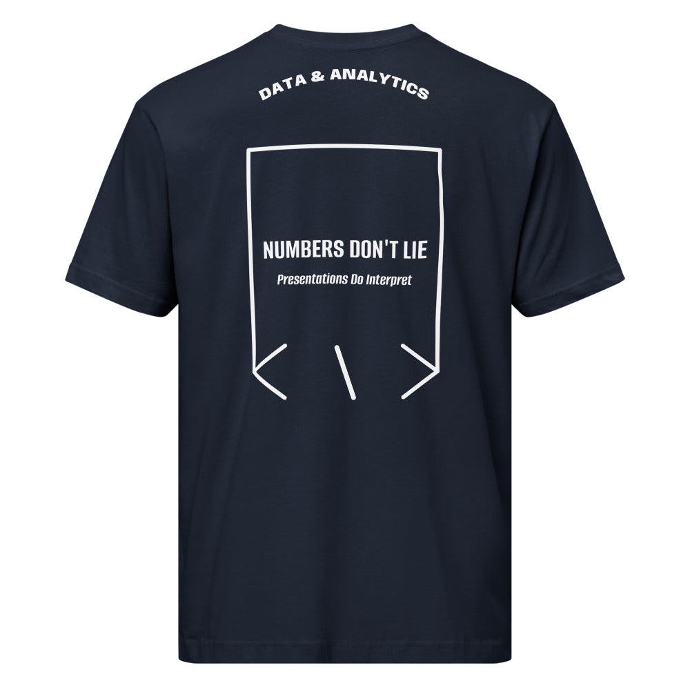 Numbers Don't Lie — Navy White back mockup