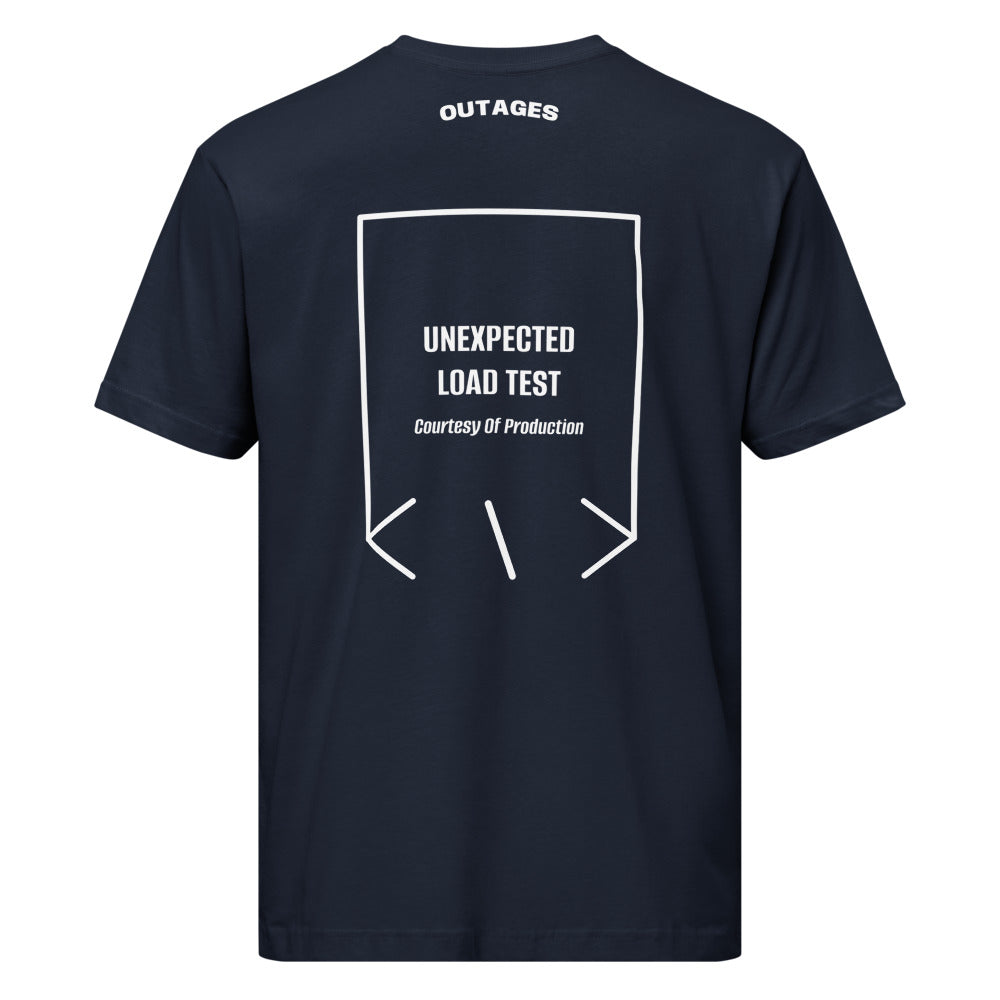 Unexpected Load Test — Navy White back mockup