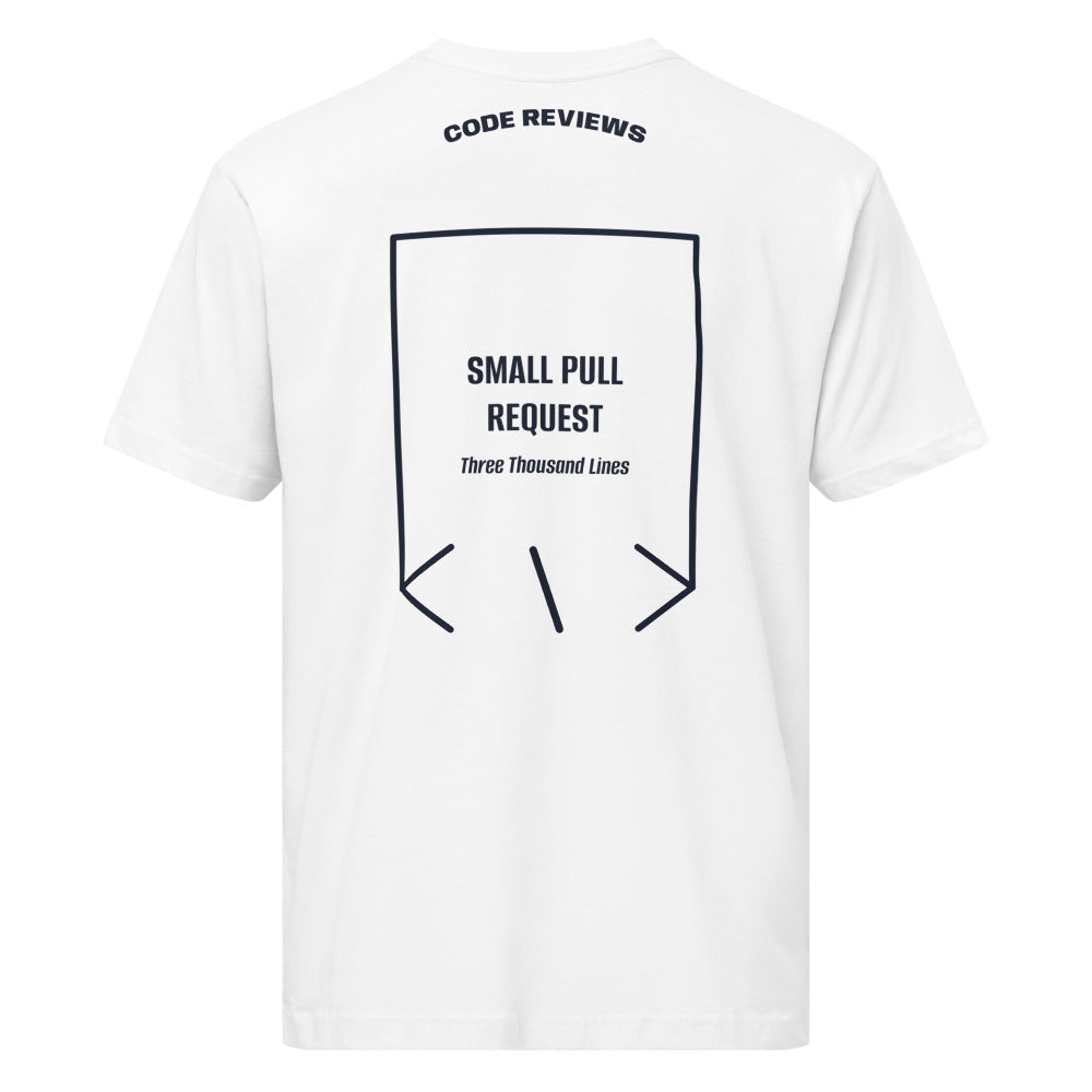Small Pull Request — White Navy back mockup