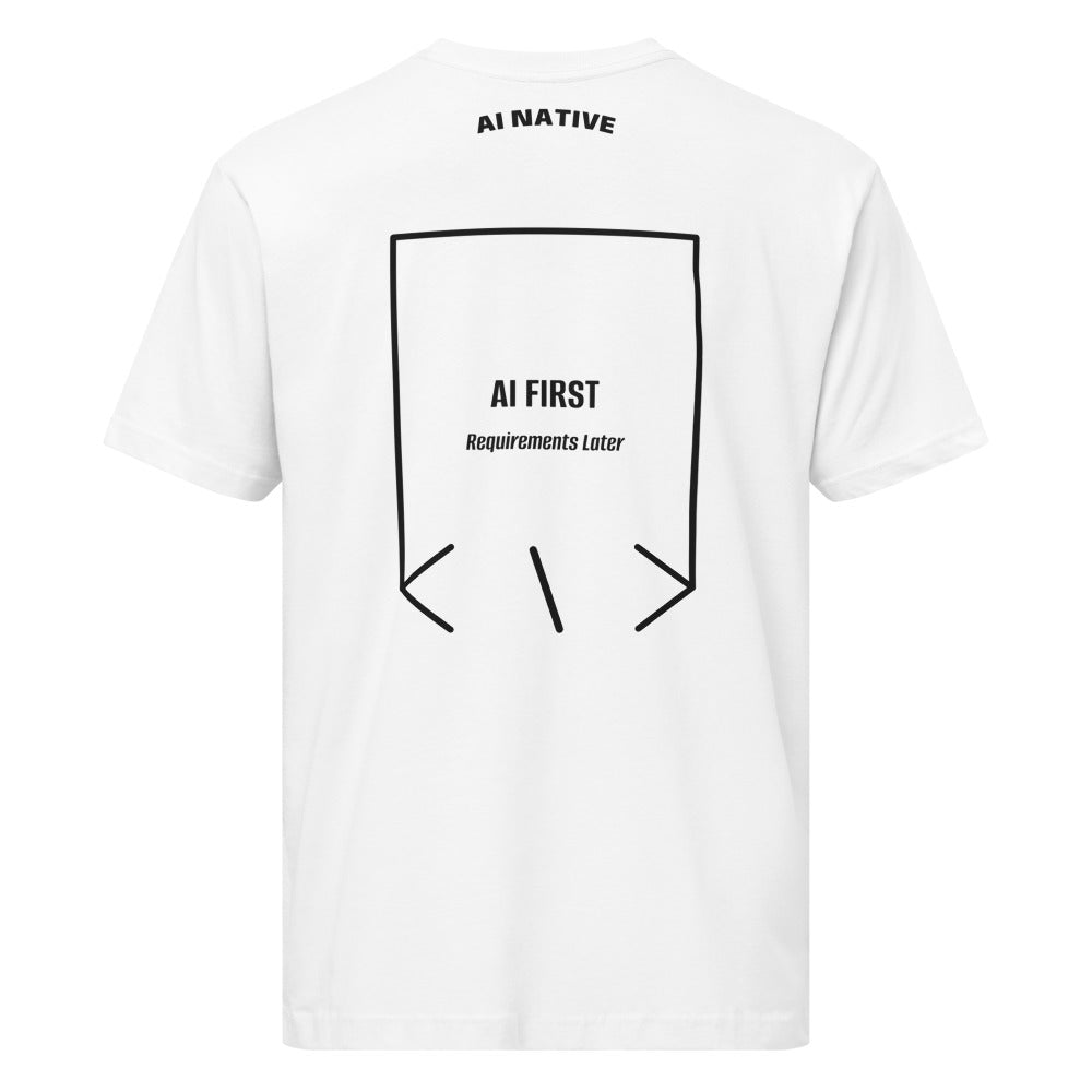 AI First — White Black back mockup