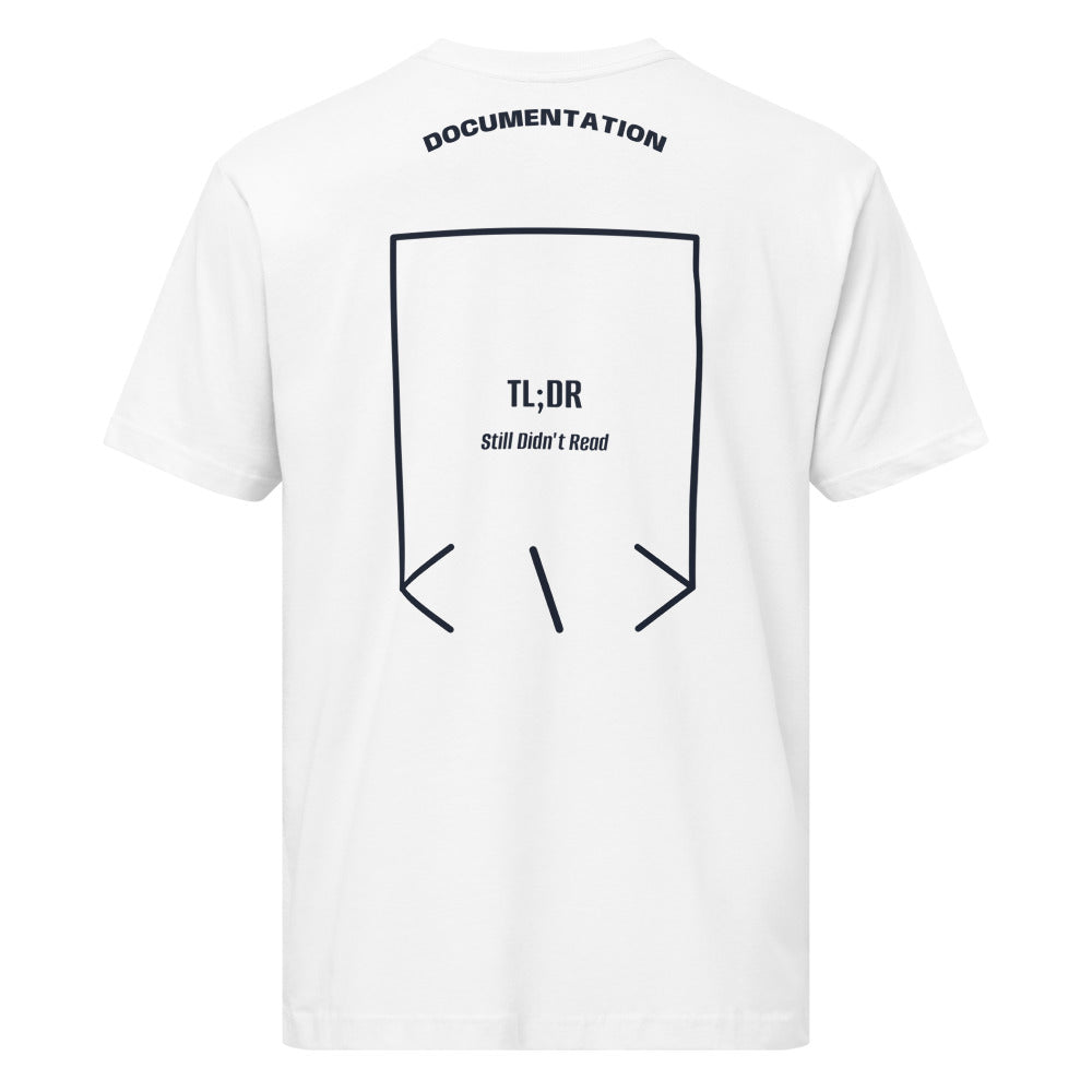 TL;DR — White Navy back mockup