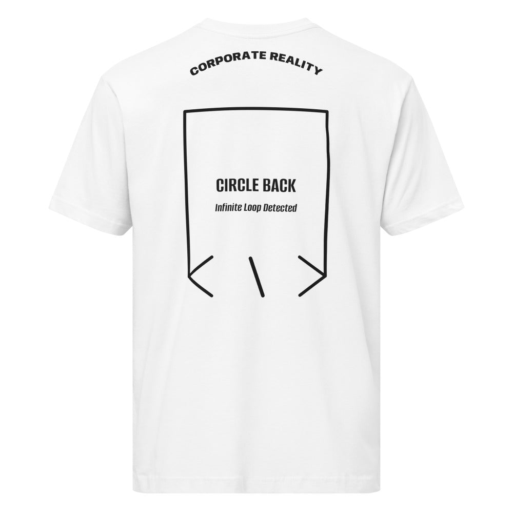 Circle Back — White Black back mockup