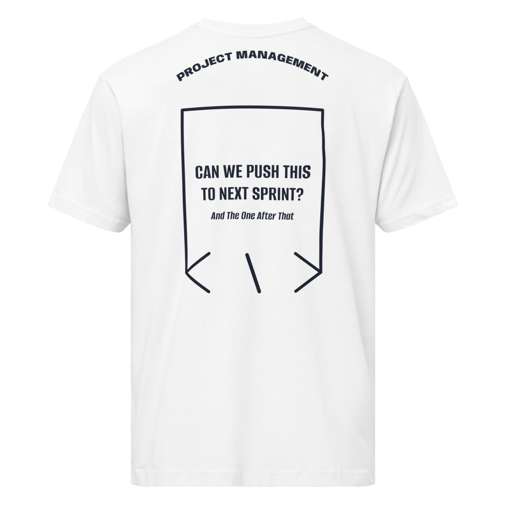 Can We Push This To Next Sprint? — White Navy back mockup