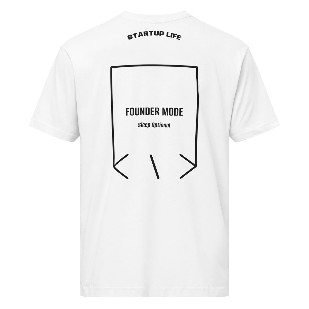 Founder Mode — White Black back mockup